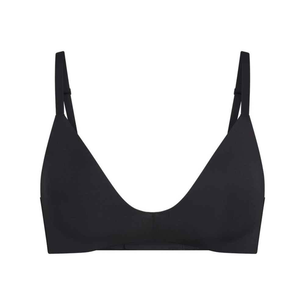 SKIMS- NWT WIRELESS FORM T-SHIRT DEMI BRA IN ONYX SIZE 32C